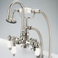 Vintage Classic Tub Faucet With Gooseneck Spout, With Lever and Cross Handles