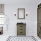 30 Inch Grizzle Grey Single Sink Bathroom Vanity With Mirror And Faucet from The ABERDEEN Collection