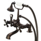 Vintage Classic Tub Faucet in Multi Finish With Lever and Cross Handles