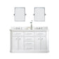 60" Palace Collection Quartz Carrara Bathroom vanity Set