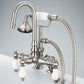 Vintage Classic Tub Faucet With Gooseneck Spout, With Lever and Cross Handles