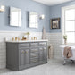 60" Palace Collection Quartz Carrara Bathroom Vanity Set