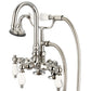 Vintage Classic Tub Faucet With Gooseneck Spout, With Lever and Cross Handles
