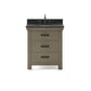 30 Inch Grizzle Grey Single Sink Bathroom Vanity With Mirror And Faucet from The ABERDEEN Collection