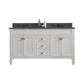Potenza 60" Bathroom Vanity in Earl Grey with Blue Limestone Top set