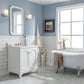 Queen 30-Inch Single Sink Quartz Carrara Vanity In Pure White set