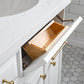 60" Palace Collection Quartz Carrara Bathroom Vanity Set