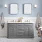 60" Palace Collection Quartz Carrara Bathroom Vanity Sets