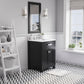 24 Inch Single Sink Bathroom Vanity With Mirror And Faucet From The Madison Collection