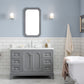 Queen 48-Inch Single Sink Quartz Carrara Vanity In Cashmere Grey set