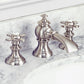 Satin Gold Waterfall and Modern Classic Widespread Lavatory F2-0013 Faucets With Pop-Up Drain