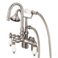 Vintage Classic Adjustable Tub Faucet Multi Finish With Lever and Cross Handles