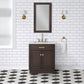 30 In Sink Marble Countertop Vanity, Oak, Faucet and Mirror, Chestnut collection