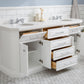 72" Palace Collection Quartz Carrara Multi Color Bathroom Vanity Sets