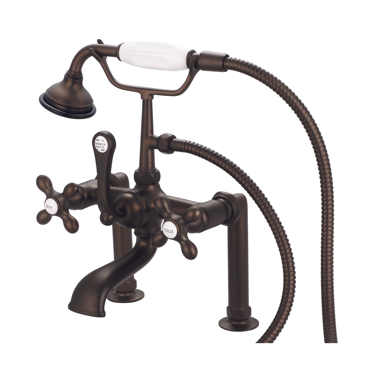 Vintage Classic Tub Faucet With Lever and Cross Handles