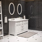 60 Inch Double Sink Bathroom Vanity, Mirrors And Faucets, Derby Collection