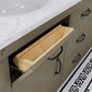 72 Inch Grizzle Grey Double Sink Bathroom Vanity sets With Carrara White Marble Counter Top From The ABERDEEN Collection
