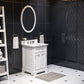 24 Inch Multi Color Bathroom Vanity, Mirror And Faucet, Derby Collection