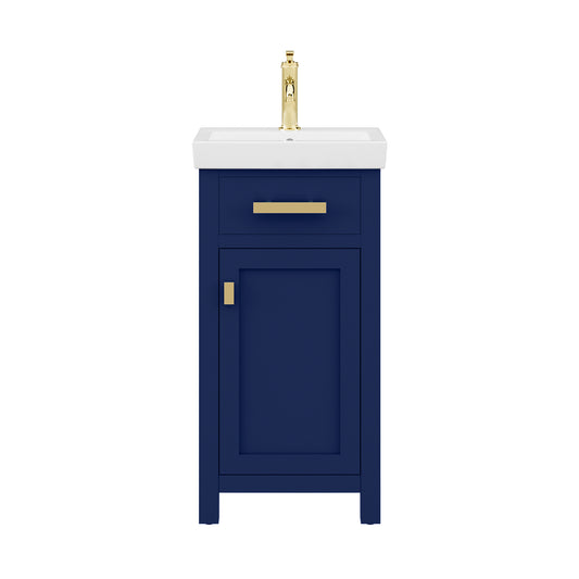 18 Inch Multi Color MDF Single Bowl Ceramics Top Vanity With Single Door From The MIA Collection