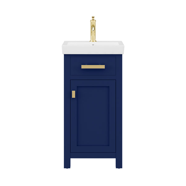 18 Inch Multi Color MDF Single Bowl Ceramics Top Vanity With Single Door From The MIA Collection