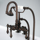 Vintage Classic Tub Faucet With Gooseneck Spout, With Lever and Cross Handles