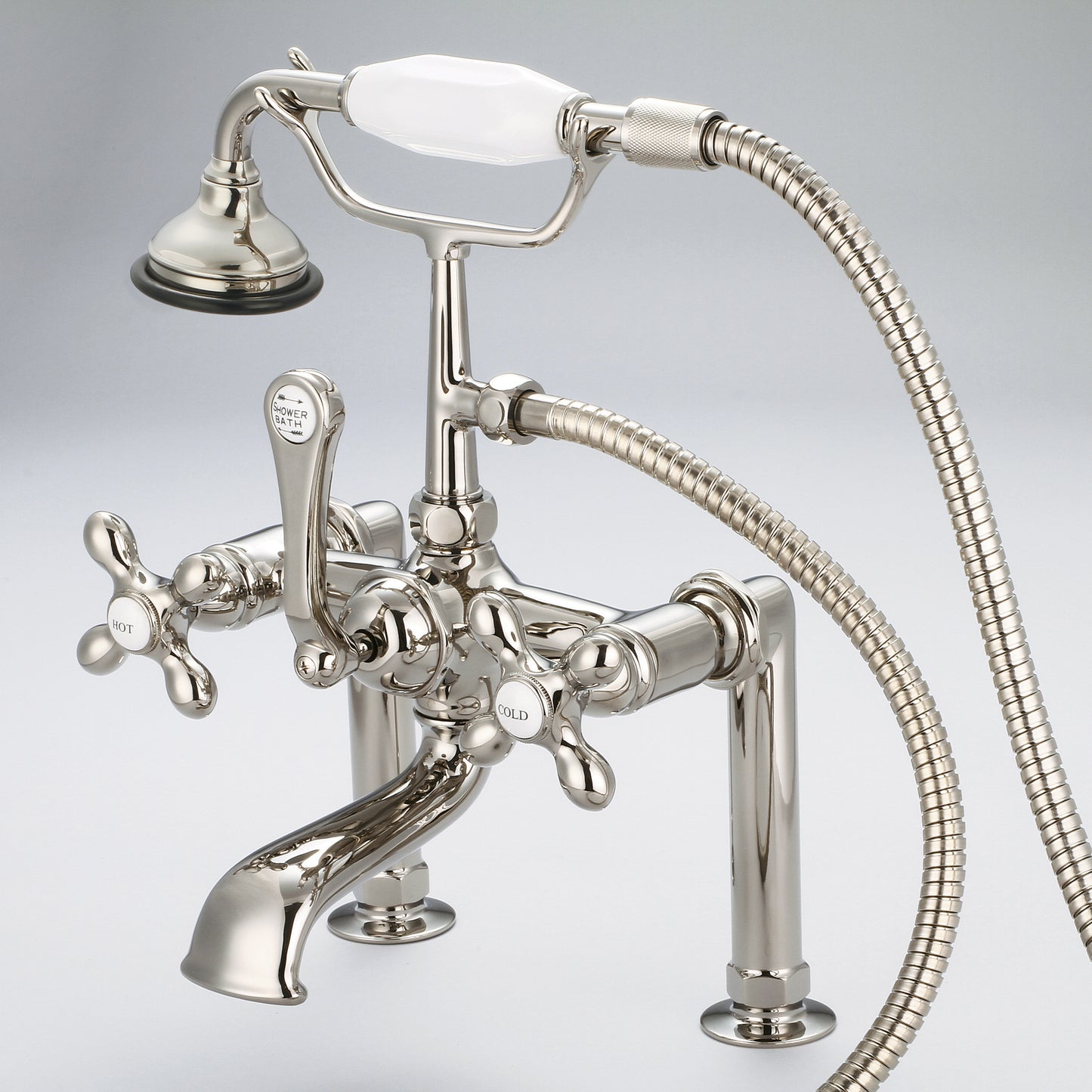 Vintage Classic Tub Faucet With Lever and Cross Handles