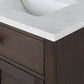 72 In. Double Sink Marble Countertop Vanity Oak with Faucets and Mirrors, Chestnut collection
