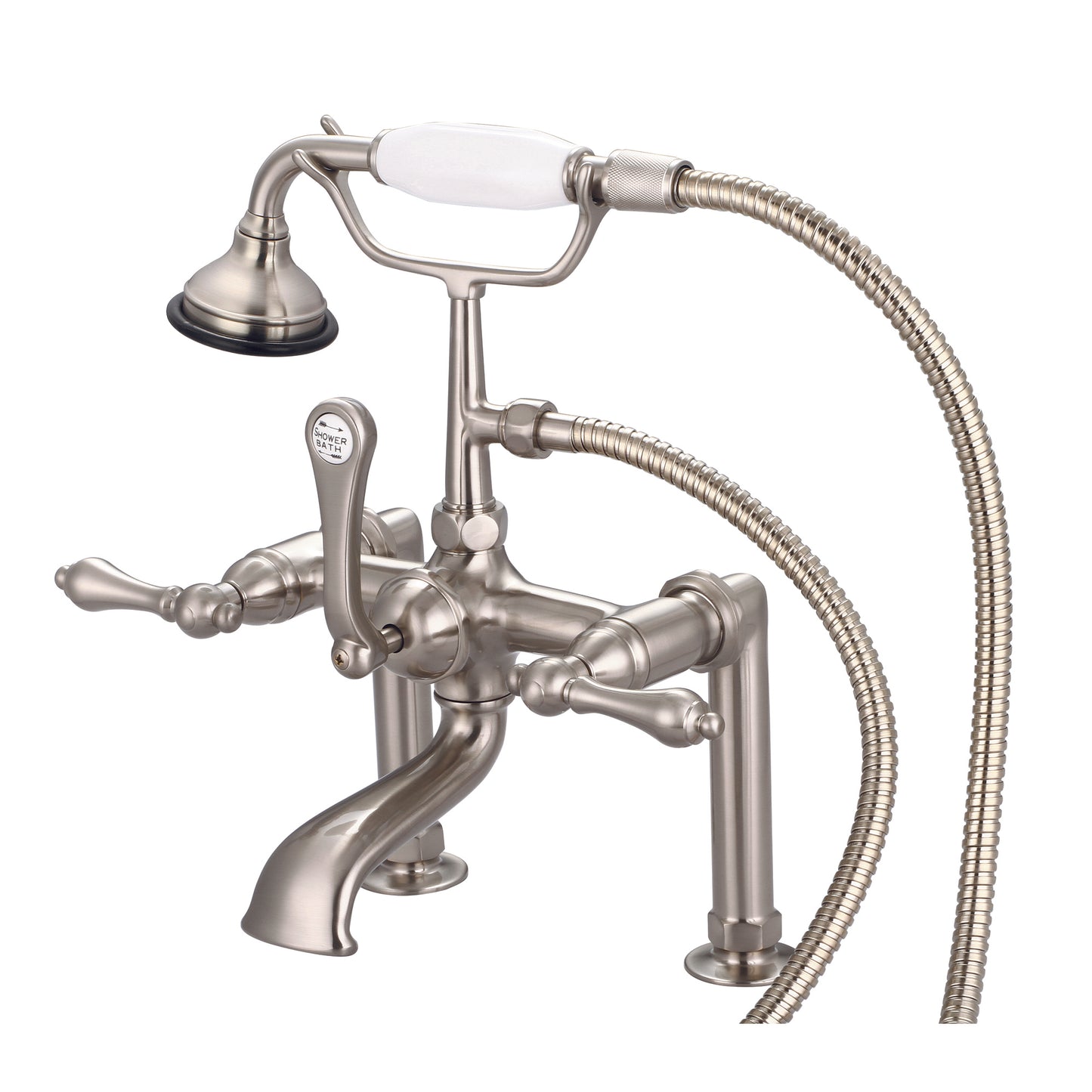 Vintage Classic Tub Faucet With Lever and Cross Handles