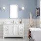 Queen 48-Inch Single Sink Quartz Carrara Vanity In Pure White set