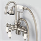 Vintage Classic Adjustable Tub Faucet Multi Finish With Lever and Cross Handles