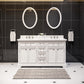 60 Inch Double Sink Bathroom Vanity, Mirrors And Faucets, Derby Collection