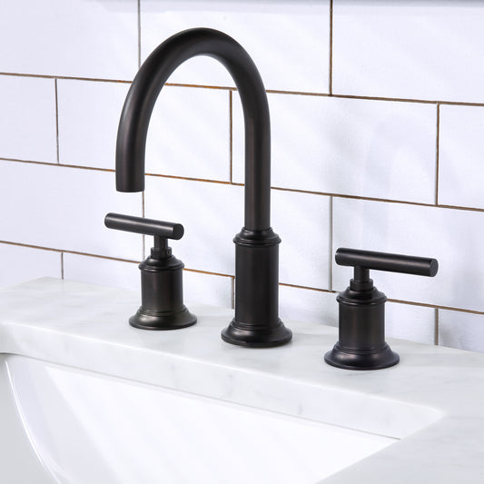 Water Creation Modern Gooseneck Spout Widespread Faucet F2-0014