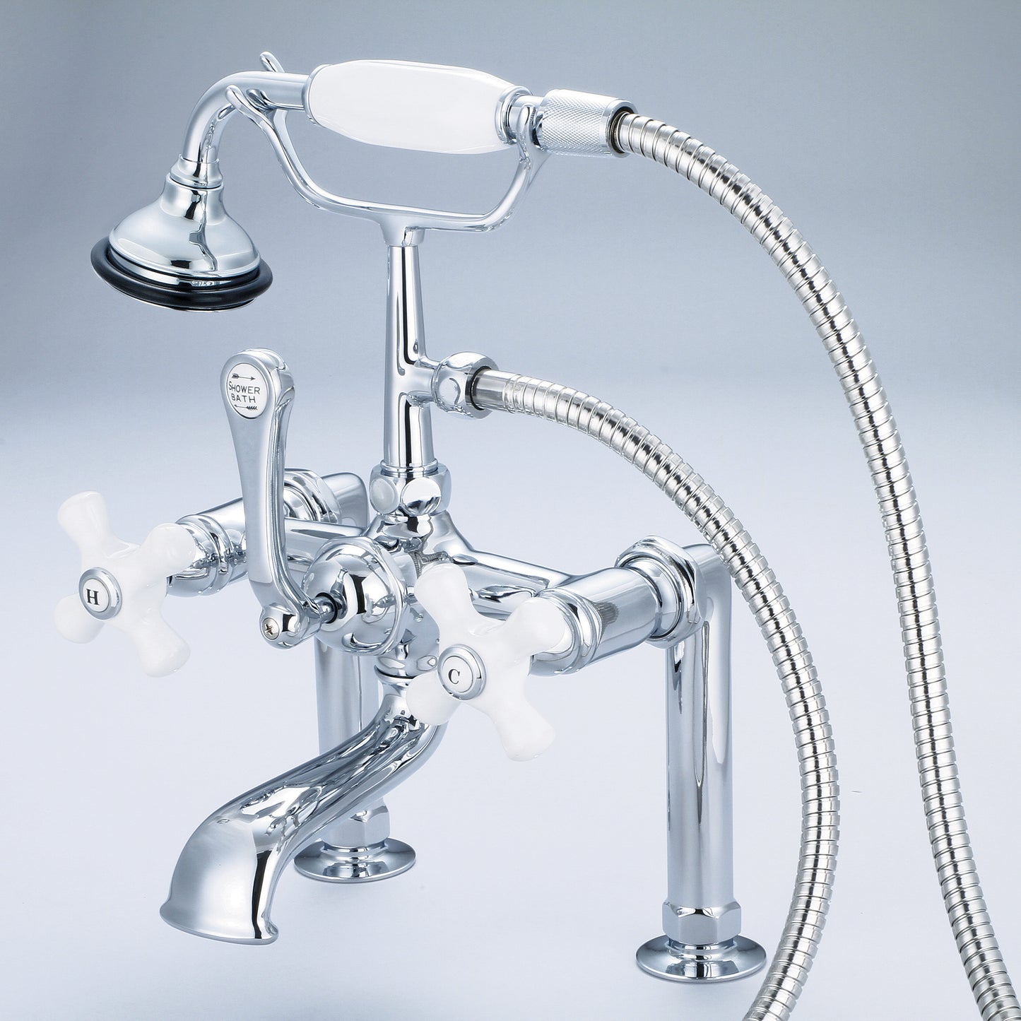 Vintage Classic Tub Faucet With Lever and Cross Handles