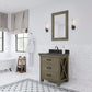 30 Inch Grizzle Grey Single Sink Bathroom Vanity With Mirror And Faucet from The ABERDEEN Collection