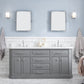 72" Palace Collection Quartz Carrara Multi Color Bathroom Vanity Sets