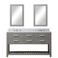 60 Inch Double Sink Bathroom Vanity set. The Madalyn Collection
