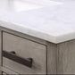48 In. Single Sink Marble Countertop Vanity Oak with Faucet and Mirror, Chestnut collection