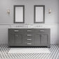 72 Inch Double Sink Bathroom Vanity set. The Madison Collection