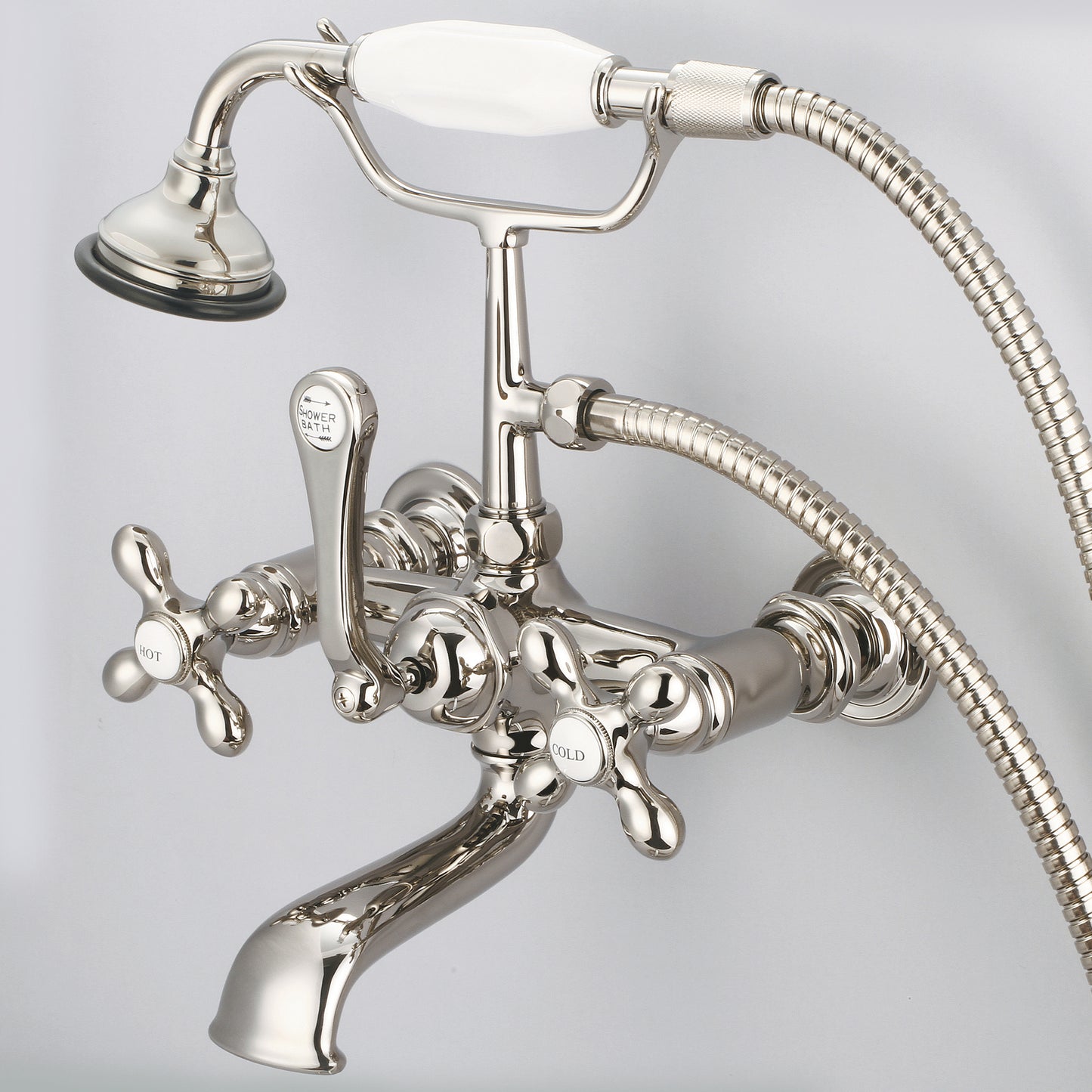 Vintage Classic Tub Faucet, Lever and Cross Handles