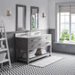 60 Inch Double Sink Bathroom Vanity set. The Madalyn Collection