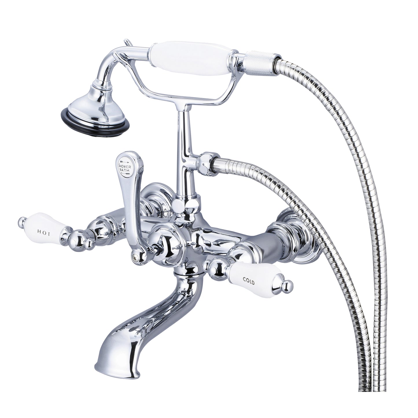 Vintage Classic Tub Faucet, Lever and Cross Handles
