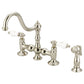 Bridge Style Kitchen Faucet with Side Spray.