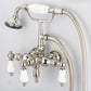 Vintage Classic Wall Mount Tub Faucet With Lever and Cross Handles