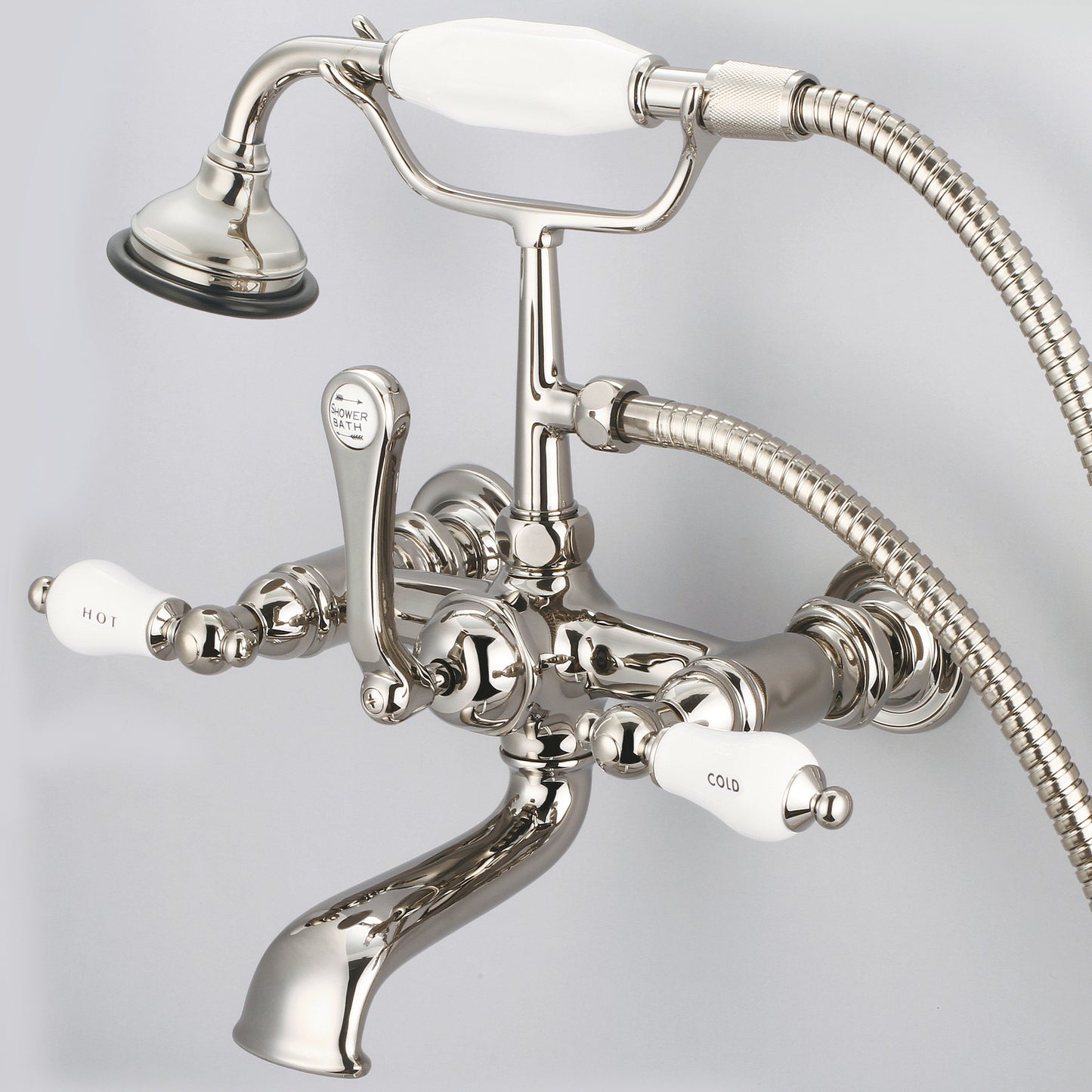 Vintage Classic Tub Faucet, Lever and Cross Handles