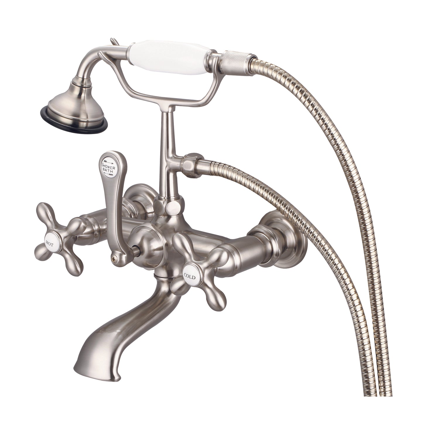 Vintage Classic Tub Faucet, Lever and Cross Handles