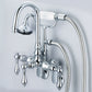 Vintage Classic Adjustable Tub Faucet Multi Finish With Lever and Cross Handles