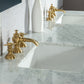 Elizabeth 72-Inch Double Sink Carrara White Marble Vanity In Monarch Blue set