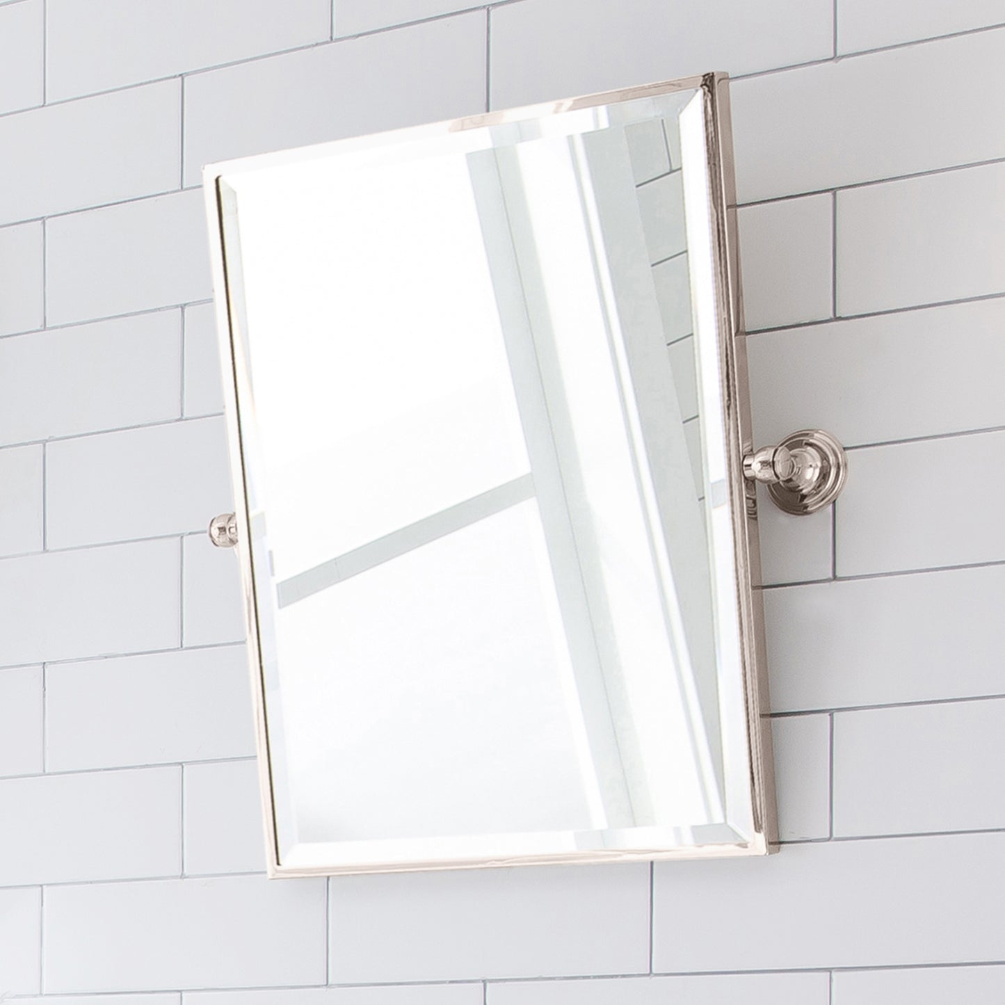 Metal Rectangular Mirror 18" X 24" In Multi Finish
