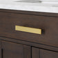 48 In. Single Sink Marble Countertop Vanity Oak with Faucet and Mirror, Chestnut collection