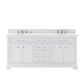 72 Inch Double Sink Bathroom Vanity, Mirrors And Faucets, Derby Collection